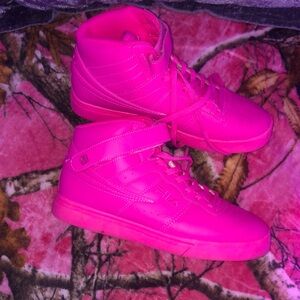 Hot Pink Fila Sneakers High Top